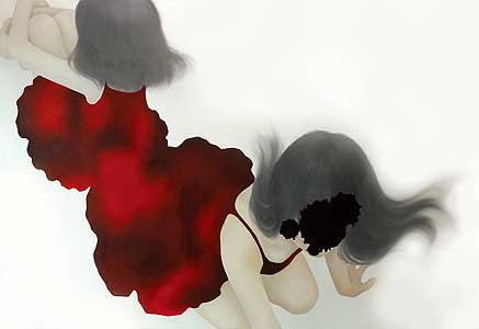 ヨシダシオリ 〈nightmare〉2012　油彩、キャンバス 